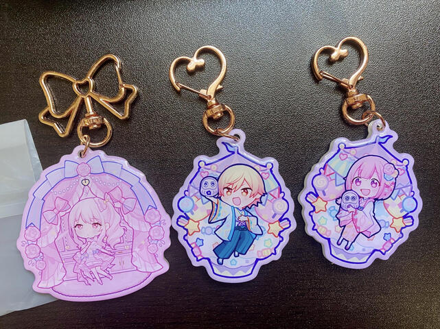 Fan-made merch I illustrated and sold at the Color Fiesta festival.