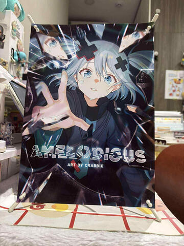 An illustration printed as a movie poster for the “Hatsune Miku Who Can’t Sing” screening event at Lotte Cinema, hosted by Amelodious.